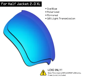 SmartVLT Polariserede Solbriller Udskiftning Linser for Oakley Half Jacket XL 2.0 - Ice Blue