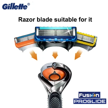 Lige Barberskraber Gillette Fusion 5 Proglide Ansigt Shaver Til Mænd Intimbarbering Maskine Barbere Kassetter Med Replacebale Vinger