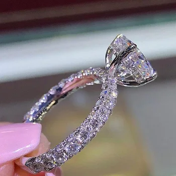 14K Flash Guld Diamant Ring, Prinsesse Peridot Topas Ædelsten Ring Engagement Ægteskab Forslag Anillos De Ring Bizuteria Smykker