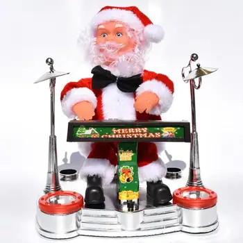 Ny el-Santa Klatring Dukke musik Santa Kreative Børn gave klatring reb Jul Legetøj til Børn Ornamenter Kids Legetøj