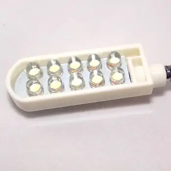 MeterMall 10 LED Perler symaskine Arbejde Lys Hvidt Lys, Fleksibel Svanehals Lampe Magnetiske Montering