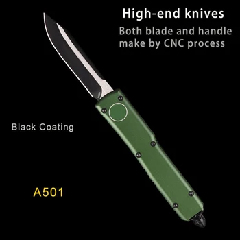 Pocket kniv UTX-85 kniv S/E D2-blade aluminium håndtag camping overlevelse udendørs EDC jagt Taktisk værktøj middag køkkenkniv