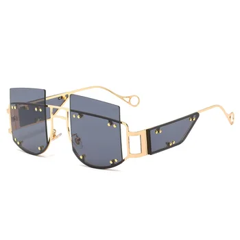 Luksus Designer Uindfattede Overdimensionerede Briller Punk-Kvinder, Mænd, Solbriller Mode Solbriller Trendy Oculos Vintage Retro Nuancer Gafas