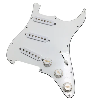 11 Hul Mode Instrument Kredsløb Stabil Single Coil Beskyttelse Panel Tilbehør 3-Lags Guitar Pickguard Lagt Prewired