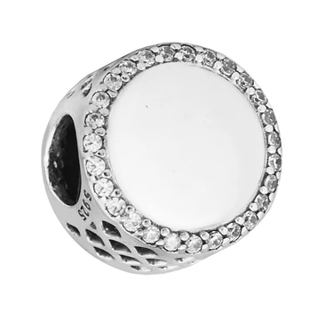 DIY Perler til smykkefremstilling Sterling-Sølv-Smykker Velsignet Charm Perle Klart CZl Charms Sølv 925 Berloque Perles Kvinder