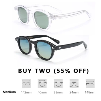 Johnny Depp 2020 Mænd Polariserede Solbriller Kvinder Luksus Mærke Håndlavet Acetat solbriller Kørsel UV400 Briller Frame Briller