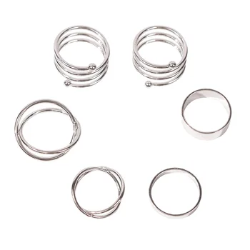 Korea Minimalistisk Mode Ring Sæt til Kvinder Trendy Guld Sølvfarvet Metal Geometriske Round Knuckle Finger Ringe, Smykker 2020
