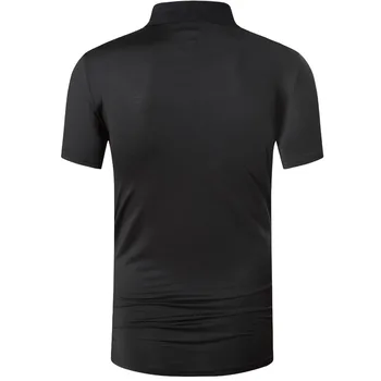 Jeansian Mænds Sport Tee Polo Shirts POLO Poloshirts Golf Tennis Badminton Dry Fit kortærmet LSL304 Sort