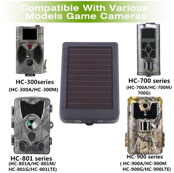 Udendørs solfanger 3000mah 9V Sol-Strømforsyning Oplader Batteriet for Suntek HC300 HC500 HC700 HC801 HC-900 Trail-Kameraer