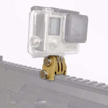 20mm Picatinny Jagt Riffel Adapter til Sport GoPro Kameraer SJCAM Airsoft Gun Jernbane Anvendelsesområde Mount Kit