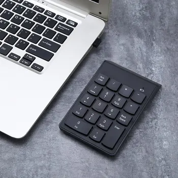 Bærbare Trådløse 2,4 Ghz Digital Computer Tastatur Holdbar USB-Genopladelige Mini-18 Taster Tastatur Til Bærbar PC