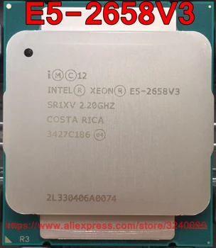 Intel Xeon E5 CPU-2658V3 QS 2.2 GHz 12-Kerner 30M LGA2011-3 E5-2658 V3-processor E5 2658V3 gratis fragt E5 2658 V3