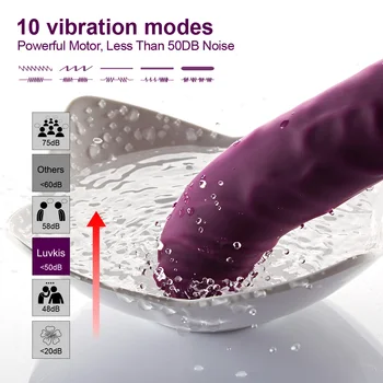 Luvkis Realistisk Dildo Vibrator For Par Erotisk legetøj AV Wand Massager Til Lesbiske Voksen spil Sex Toy USB Opkrævet Kvinde Orgasme