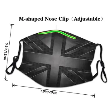 Battlefield FPS Vaskbar Munden Maske Union Jack Black Genanvendelige ansigtsmasker Anti Haze Maske