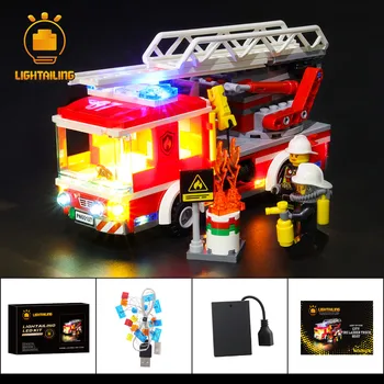 LIGHTAILING LED Lys sæt Til City-Serien Brand Ladder Truck Belysning, der er Kompatibelt Med 60107 (Inkluderer IKKE Model)