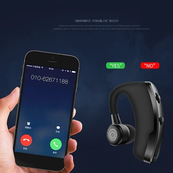 V9 Håndfri Øresnegl Hovedtelefoner Trådløse Bluetooth Headset Enkelt Ørepropper Ringer Op-Udsendelse Nummer Forretning Kørsel Headset