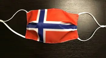 Norge Flag Face Mask Vaskbar Klud Stof Justerbar Norsk