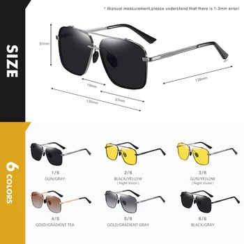 CoolPandas Mode Overdimensionerede Solbriller, Polariserede Mænd Kvinder Offentlig Kørsel Fiskeri Metal Ramme Mandlige Brillerne gafas de sol hombre
