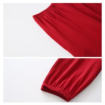 MELIFLE Foråret Varme Røde Pyjamas Sæt til Kvinder Atoff Hjem koreanske Kawaii Nattøj Efterår Mode Bomuld Satin Blødt Nattøj
