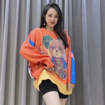 BabYoung Vinter Nye Mink Som Fløjl Koreanske Stor Størrelse Sweater Mode Brand Løs Casual Udenlandske Stil Strik Top