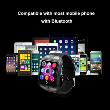Nye Bluetooth Smart Ur til Mænd med Touch-Skærm, Støtte TF Sim-Kortet Kamera for Android Telefon Passometer