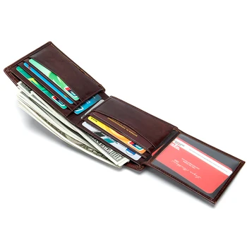 WESTAL tegnebog mandlige ægte læder mønt lomme, pung mænds kobling taske kreditkort indehaveren slanke fold skjulte penge taske til mænd 7608