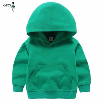 Mode, Børn, Sport Trøjer Ren Farve Buksetrold Piger Sweatshirt Sweater Foråret Bomuld Sport Outwear Toppe Baby Drenge 90-130