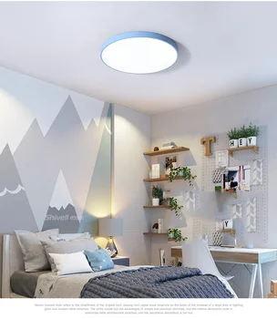 Moderne ultra-tynde led-loftslampe rund soveværelse lampe stue-værelse med balkon lampe macaron enkle Nordiske lampe