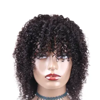 EMOL Afro Kinky Krøllet Paryk Kort Bob Parykker Brasilianske Remy Human Hair Parykker Til Sorte Kvinder, Naturlig Sort Farve Fuld Maskine Paryk