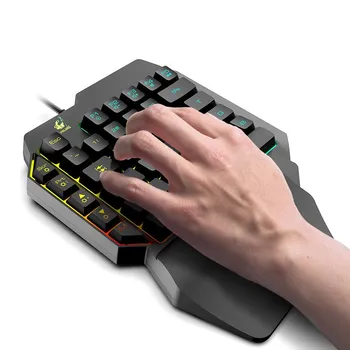 Én-Hånds-Gaming Tastatur RGB-Baggrundsbelyst Mobiltelefon Eksterne Gaming Mekanisk Tastatur Tastatur Gaming-Tastaturer til Tabletten Desktop