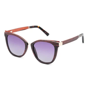 Godt design, træ-kvinder solbriller, Polariserede solbriller kvinder LS2165