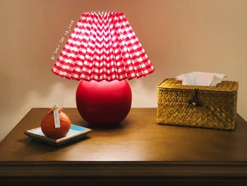 Keramik bordlampe lille bord lys sød bordlampe til børn hvid pink bordlampe
