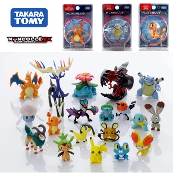 Takara Tomy Pokemon Pikachu, Bulbasaur Charizard Squirtle MONCOLLE-EX Sun & Moon Samling Action Figur Legetøj 1.5
