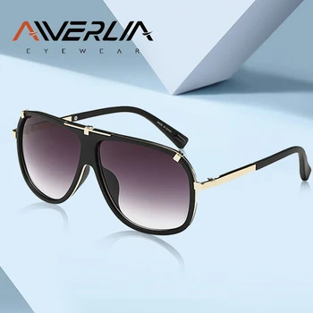 AIVERLIA Solbrille Mand Vintage Herre Solbriller Brand Designer Solbrille Mandlige UV400 Gradient Linse Oculos Masculino Gafas AI41