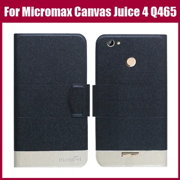 Hot salg! Micromax Canvas Juice 4 Q465 Sag Nye Ankomst 5 Farver Mode Luksuriøse Ultra-tynd Læder Beskyttende Telefonens Cover