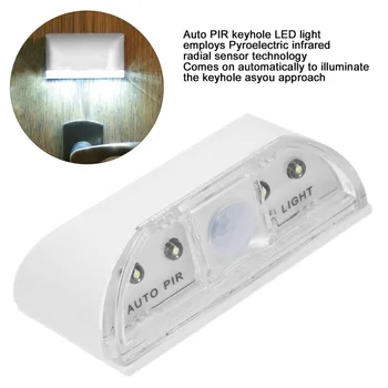 4 LED Døren Keyhole Lys, Infrarød-PIR Motion Detection Sensor Lampe Hjem Intelligent Auto Baglys Lås Induktion Nat Lys