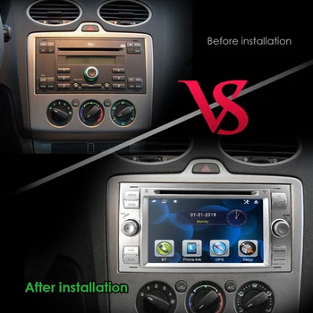 2din Bil autoradio Mms-DVD GPS, Passer til Ford C-Max/Connect/Fiesta/Fokus/Fusion/Galaxy/Kuga S-Max/Transit/Mondeo usb dab+ rds