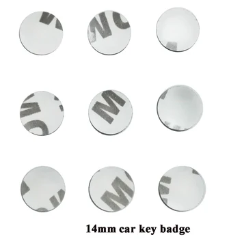 10stk/masse Bil-Tasten logo klistermærke med 3D-Version bil logo klistermærke med 14mm i diameter metal FOB bil nøgle emblem