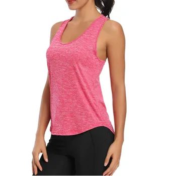 Kvinder Racerback Yoga Tank Toppe Uden Ærmer Trænings-Og Yoga-Shirts Fitness Vest Hurtig Tør Atletisk Kører Sports Vest Workout T-Shirt