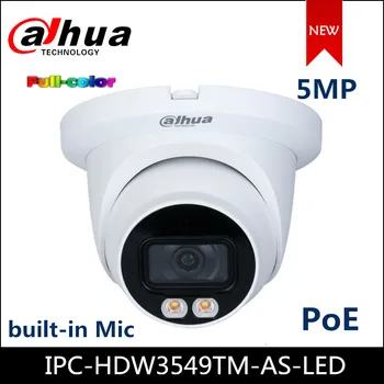 Dahua Nye Fuld farve IP-Kamera 5MP WizSense 3-Serie Varm LED Øjeæblet Netværk poe Kamera IPC-HDW3549TM-SOM-LED indbygget Mikrofon