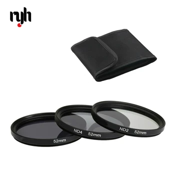 RYH 3 i 1 Grå ND2 ND4, må ikke overstige ND8 Linse Filter Kit Sæt 49mm 52mm 55mm 58mm 62mm 67 mm 72 mm 77mm til Canon, Nikon, Sony, Pentax Kamera