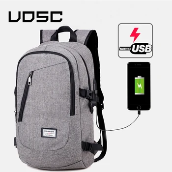 UOSC Mand af Mode Laptop Backpack Usb-Opladning Computer Rygsække Afslappet Stil Poser Store Mandlige Business Travel Taske, Rygsæk