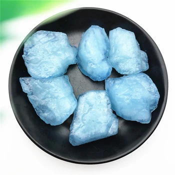 1STK på en Naturlig Blå Akvamarin Rå Ædelsten Oprindelige Sten Mineral Crystal Reiki Healing kvartskrystal Prøve