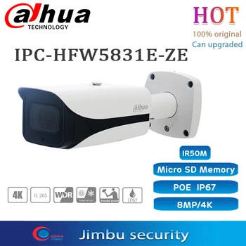 Dahua IP-Kamera POE 8MP IPC-HFW5831E-ZE 2.7 ~ 12 mm motoriserede linse IR50M 1/1 Alarm Micro SD-Slot Op Til 128G IP67, IK10 IVS