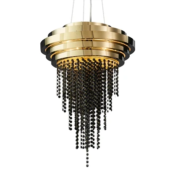 Nye og Moderne Lysekrone Kreativt Design Sort Krystal lamper Luksus hængende glans para sala led cristal lamper