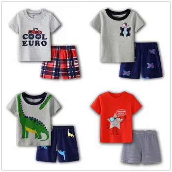 Camouflage Dino Børn Tøj, Der Passer Nyfødte Outfit 6 9 12 18 24 Måneders Baby Boy Tøj Sæt Spædbarn T-Shirt Camo Shorts Bukser