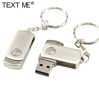 TEKST MIG, metal pendrive roterende 360 USB 2,0 Flash-Drev, flash disk Pendrive 8GB 16GB 4GB memory stick, 32GB, 64GB USB Flash-Hukommelse