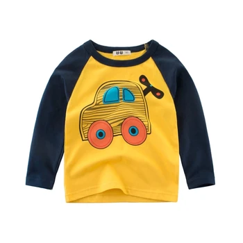PatPat 2020 New Spring og AutumnBaby Toddler Dreng Bil-Print-Long-sleeve-Tee for Børn Boy Tøj Flere Farver