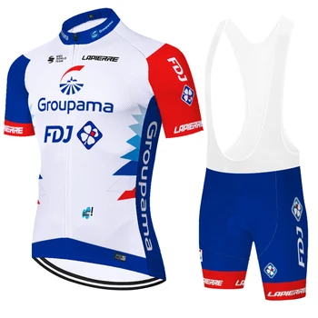 2020 team fdj trøje 2020 Åndbar cykling bib shorts 20 gel pad korte ærmer conjunto ciclismo masculino