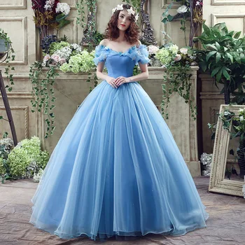 Quinceanera Kjole Med Tog Vestidos 2021 Ny Og Elegant Prom Party Bolden Kjole Fra Skulder Quinceanera Kjoler Robe De Bal